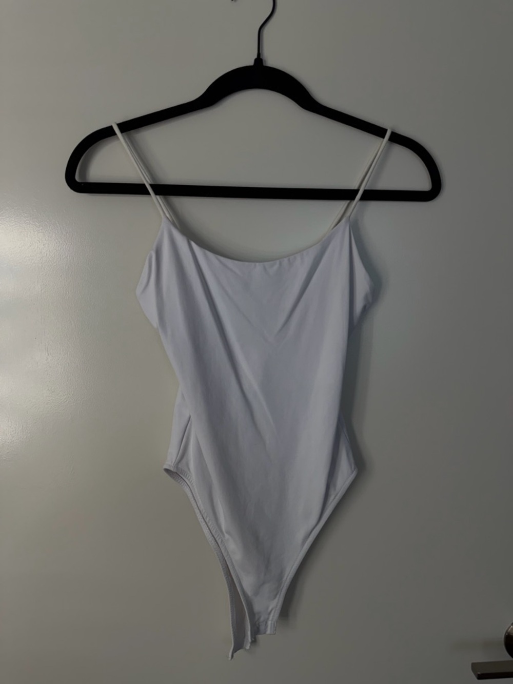 Zara White Spaghetti Strap Bodysuit